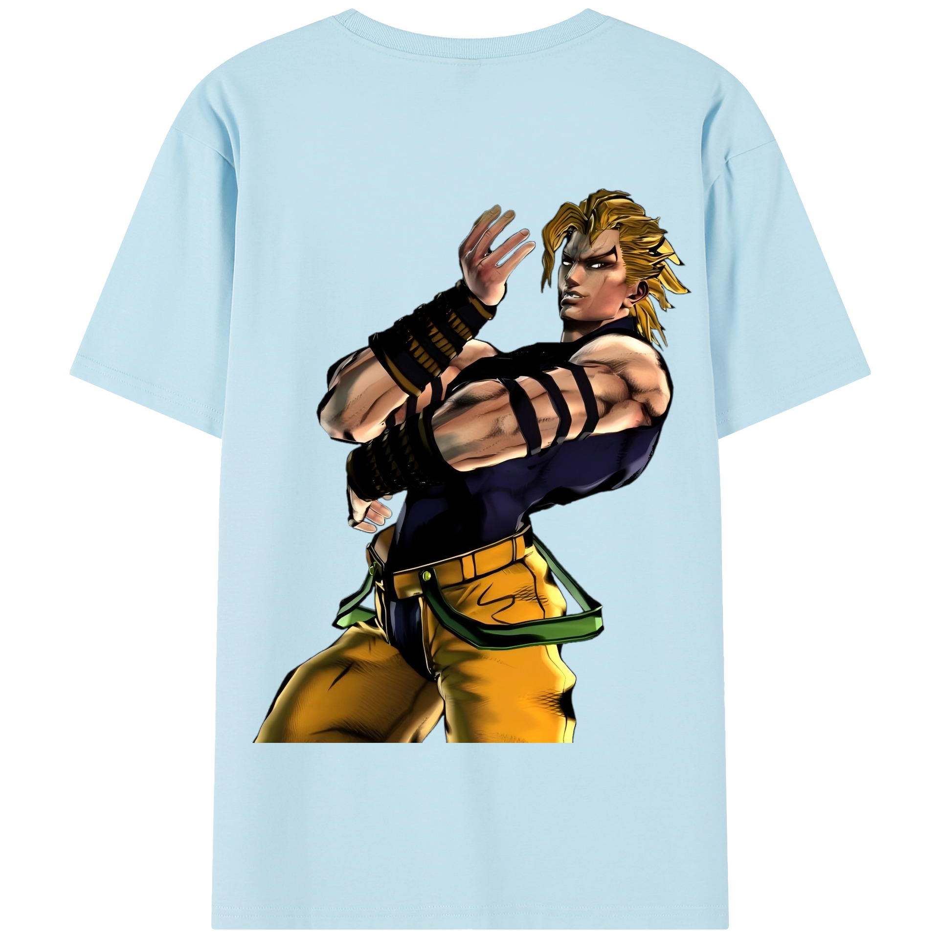 （画像用） ジョジョの奇妙な冒険 ディオ?ブランドー JoJo's Bizarre Adventure Dio Brando 綿100％半袖Tシャツ（背面プリント）